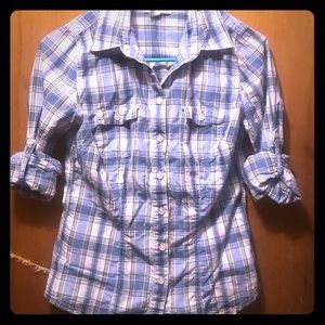Aero plaid button down top